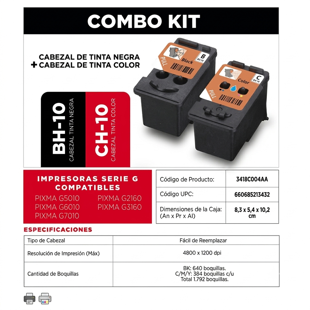 Canon BH-10 + CH-10 Cabezal Combo Kit