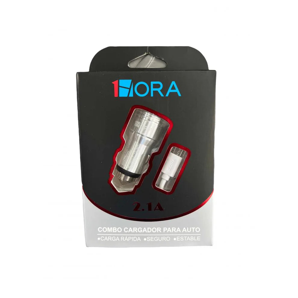 Cargador de carro V8 2.1A 1 Hora Negro GAR 089