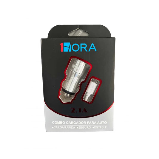 Cargador de carro V8 2.1A 1 Hora Negro GAR 089