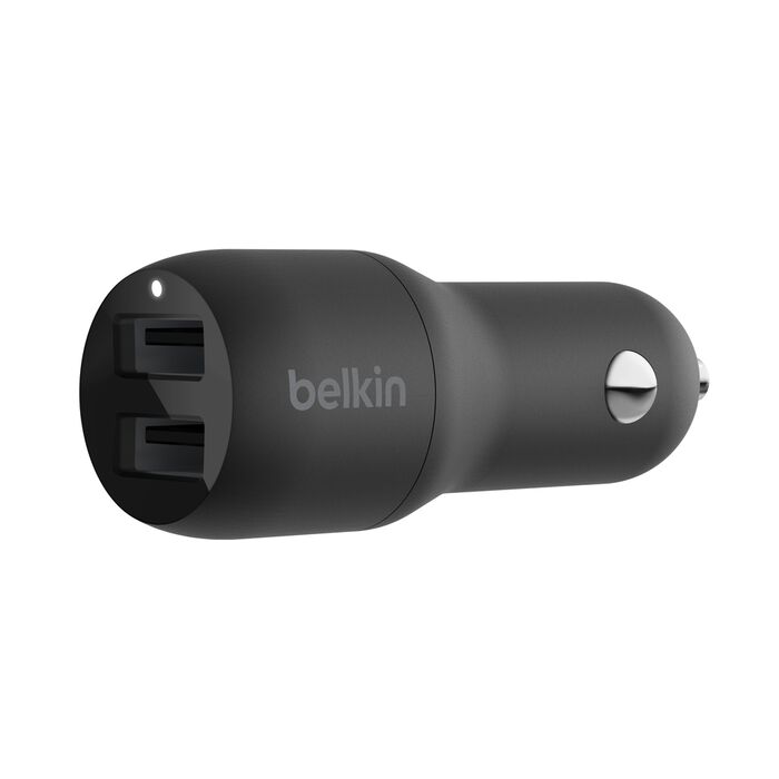 Belkin Car charger BoostCharge Dual USB-A 24w Black
