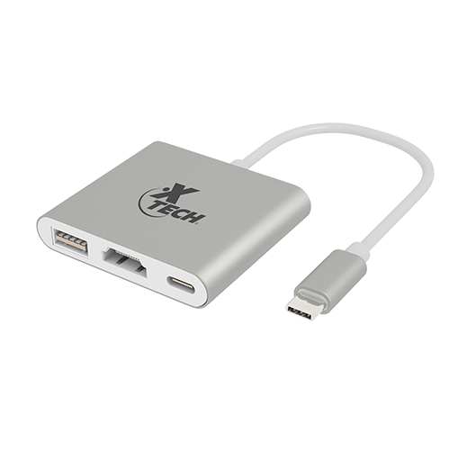 Adaptador Xtech Multipuerto C, HDMI , USB XTC-565