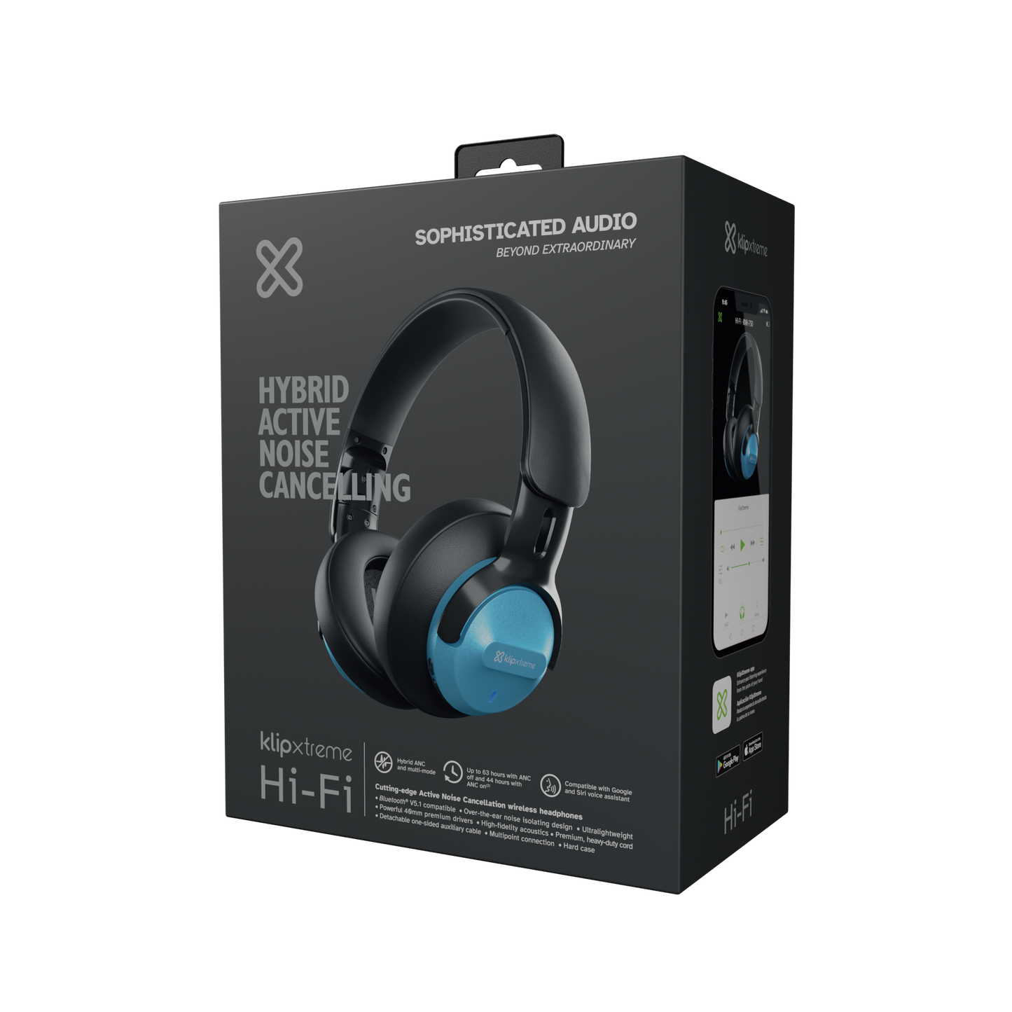 KX Hdpn Wls-BT-ANC KNH-750BL Over-Ear Bluetooth
