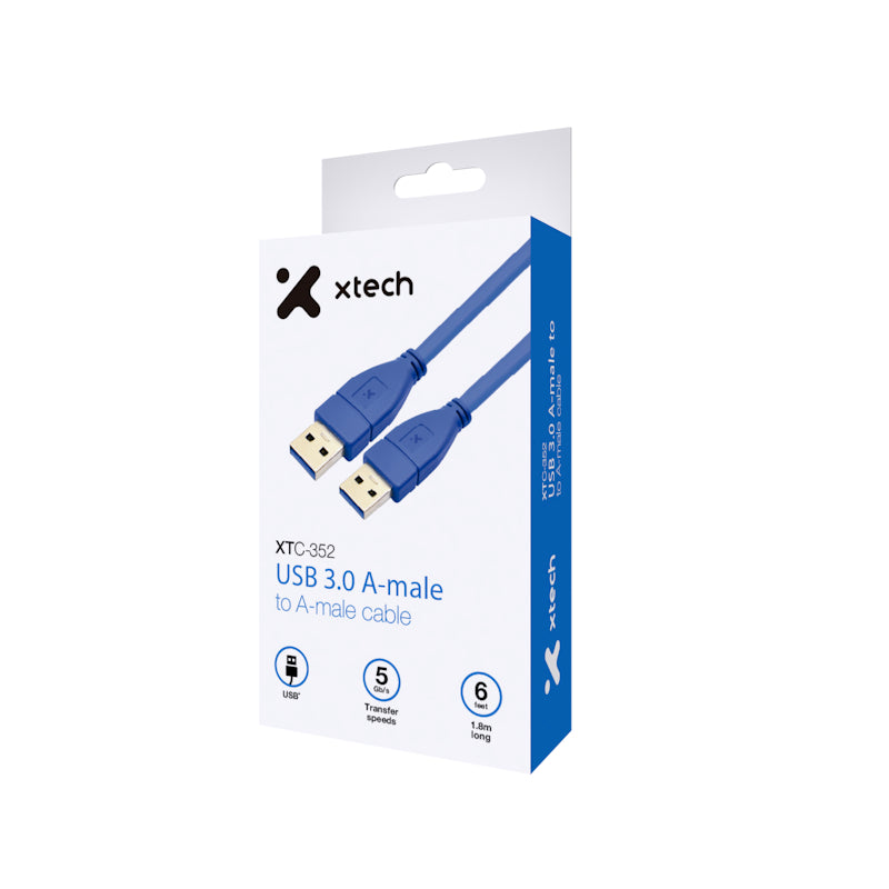 Cable Xtech USB a USB Blue XTC-352