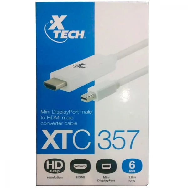 Xtech Cbl Mini Disp Pt to HDMI (m) 6ft XTC-357
