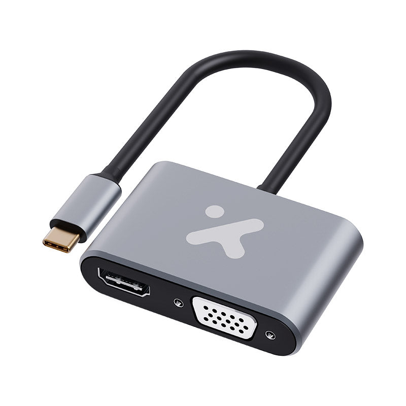 Xtech Adpt Type C male to HDMI female + VGA female XTC-542