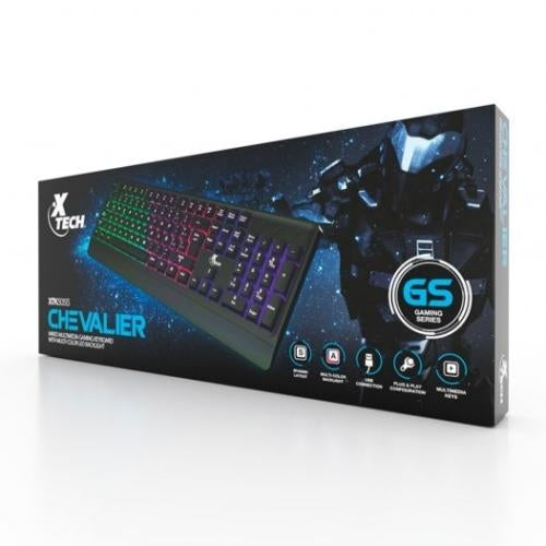 Teclado Xtech Chevailer Gaming Kybd USB LED XTK-505S