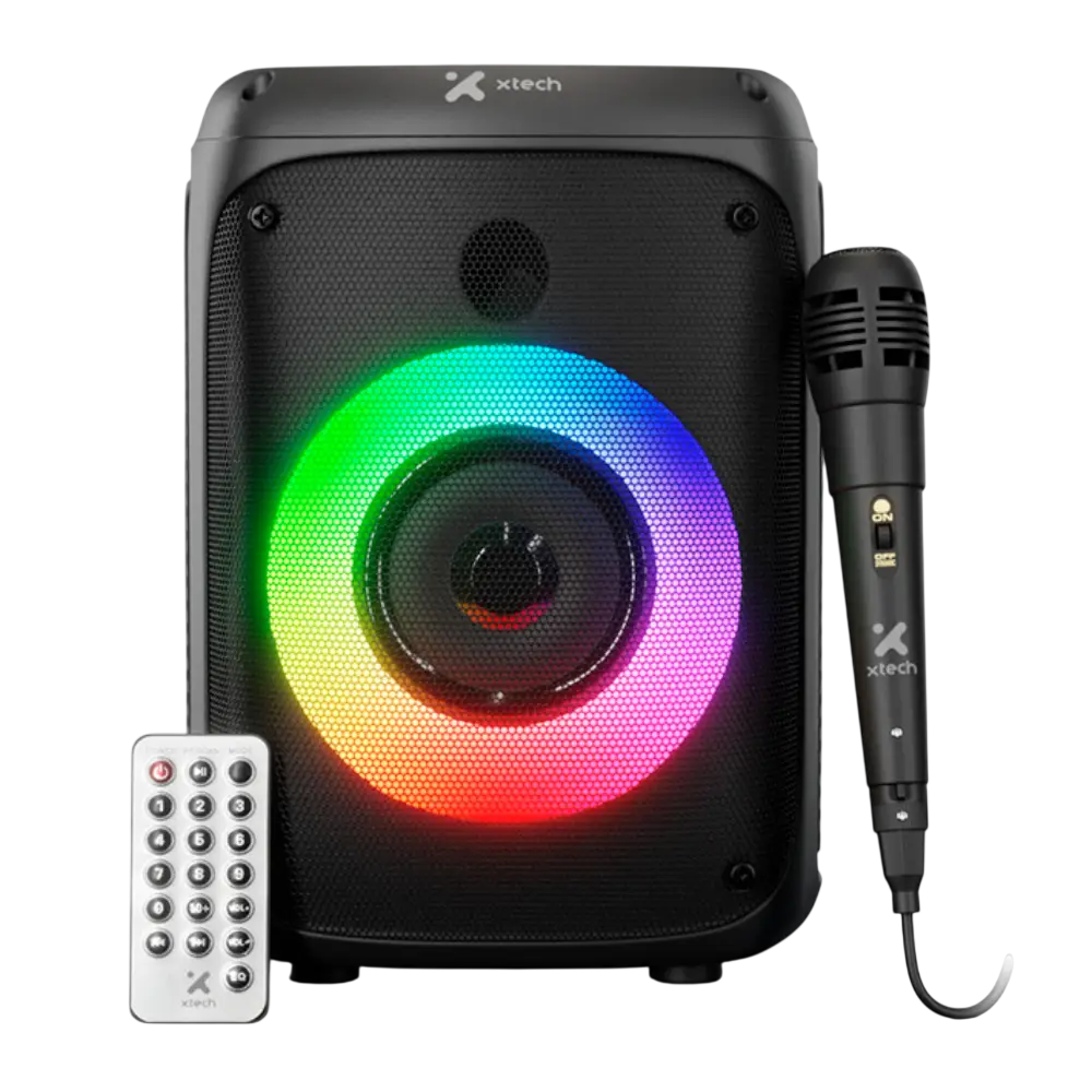Xtech SonicBloom Portable Wlss Speaker w lights and mic XTS-661