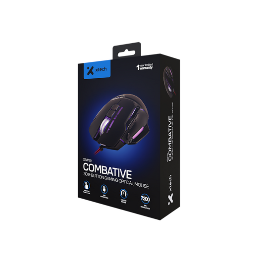 Xtech Mouse Gaming 7200dpi 4 led XTM-720