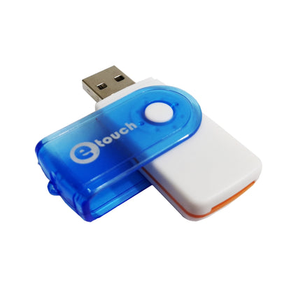 Lector de Memorias MicroSD, SD M2 eTouch Azul