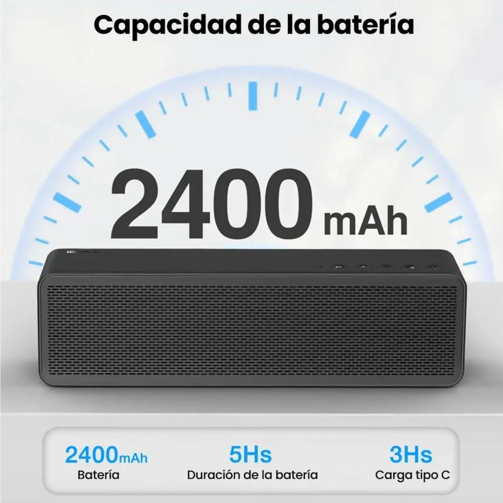Bocina Inalámbrica portátil 1hora BOC250 20W