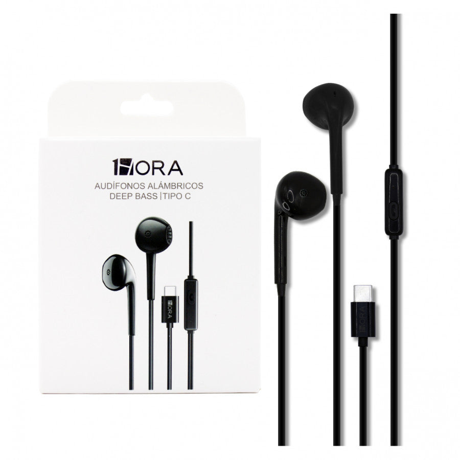 Audifono Tipo C 1Hora Negro AUT124