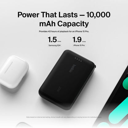 Belkin 10K Power Bank with 20W PD + Integrated USB-C Cable