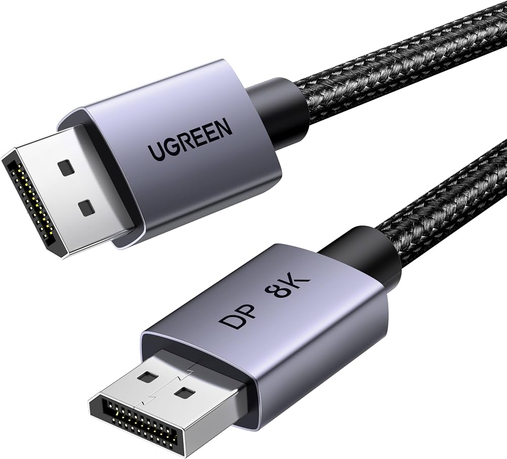 UGREEN Cable 1.4 DP a DisplayPort Cable Braided 8K 60Hz 4K 144Hz 1.8m