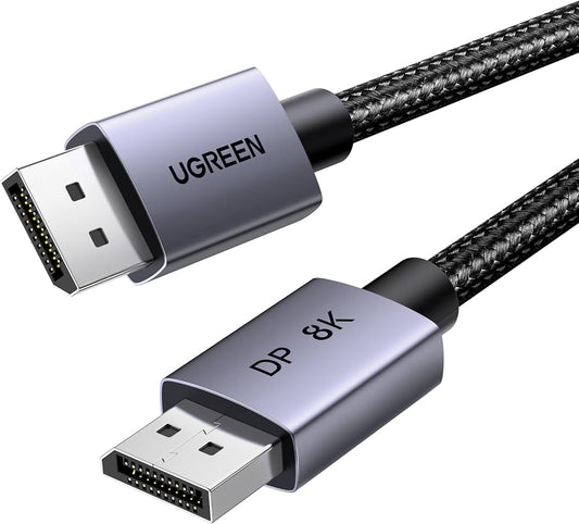 UGREEN Cable 1.4 DP a DisplayPort Cable Braided 8K 60Hz 4K 144Hz 1.8m