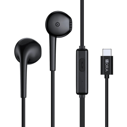 Audifonos 1 Hora 3.5mm tipo C  AUT124 Negro