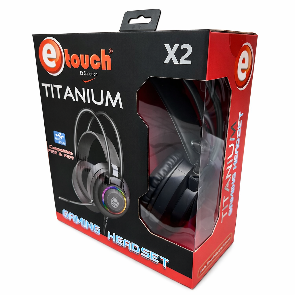 Audifonos eTouch USB titanium 7.1