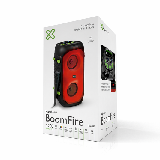 Klip Xtreme BT KLS-100 2x4in  Flame Led Portable
