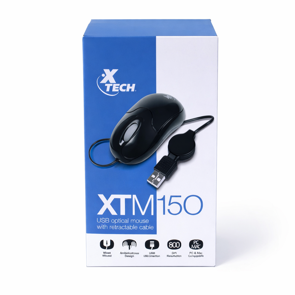 Xtech Mini Retractable Optical Mouse USB XTM-150