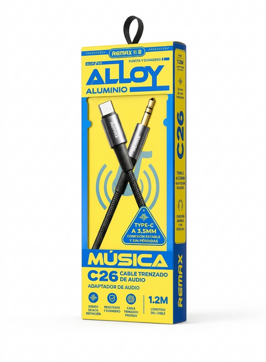 Cable tipo C a 3.5mm 1.2 metros Remax