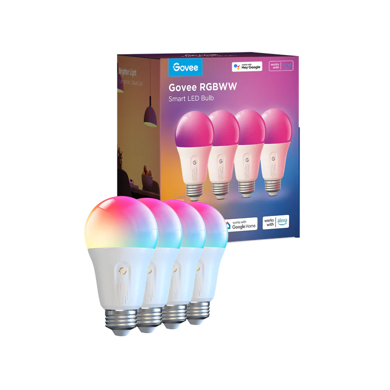Govee Bombillas inteligentes a19 pack 4 focos