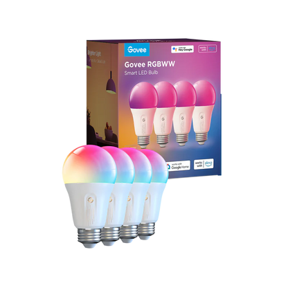 Govee Bombillas inteligentes a19 pack 4 focos