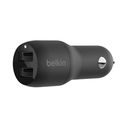 Belkin Car charger BoostCharge Dual USB-A 24w Black