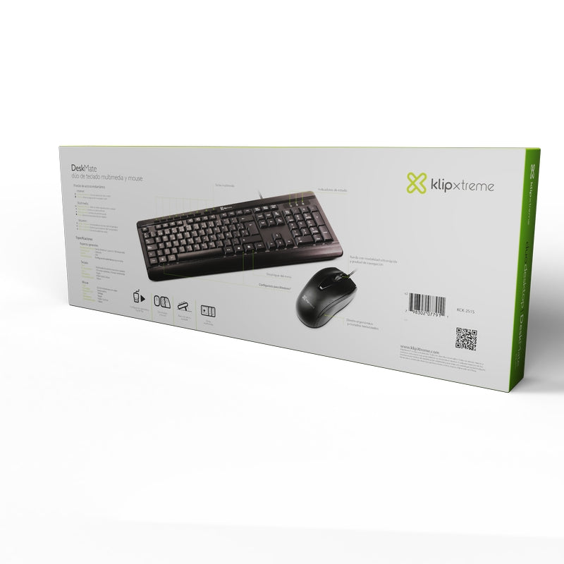 Klipx Combo Teclado y Mouse KCK-251S Spanish
