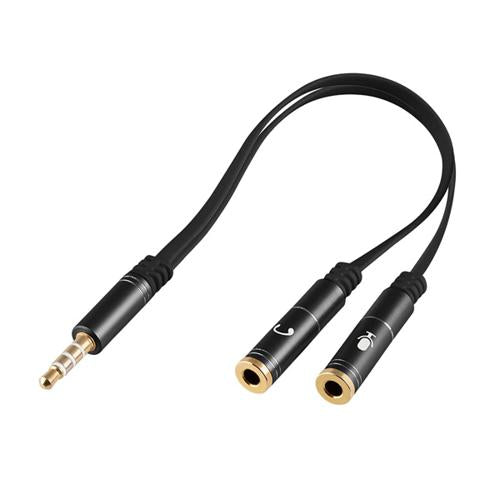 Adaptador Argom De Cable De 3,5 Mm Macho A Doble Hembra De 3,5 Mm