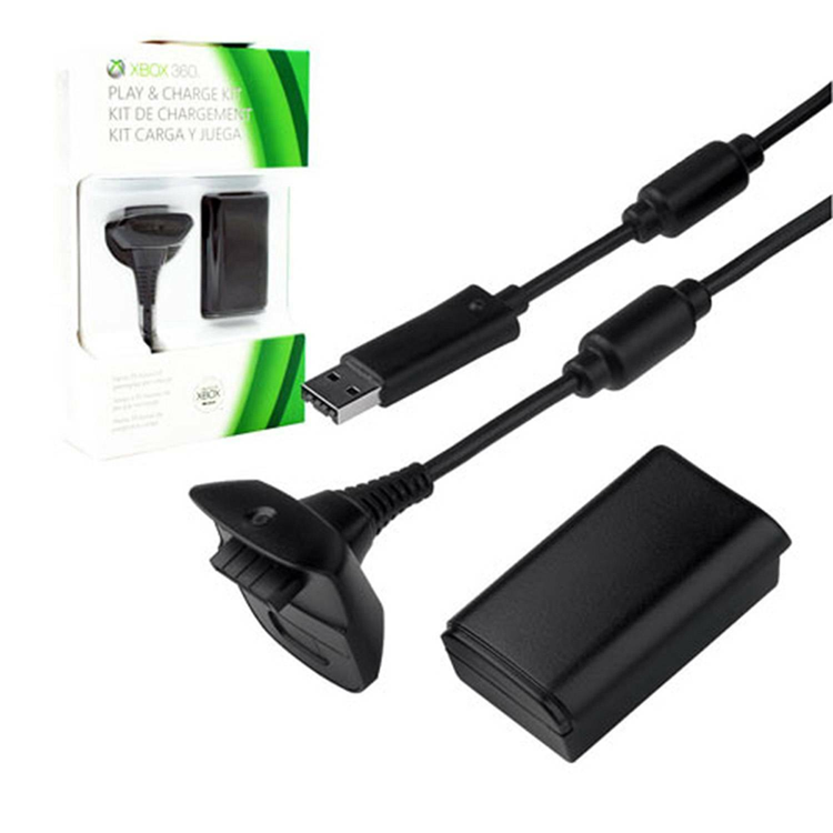 Cable y Batería para Control de Xbox 360 - 1 Batería de 8800mAh