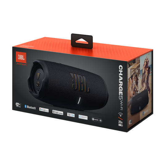 Bocina JBL Charge 5 Wi-Fi Portátil con Resistencia al Agua y Polvo (Negro)