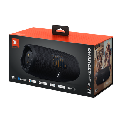 Bocina JBL Charge 5 Wi-Fi Portátil con Resistencia al Agua y Polvo (Negro)