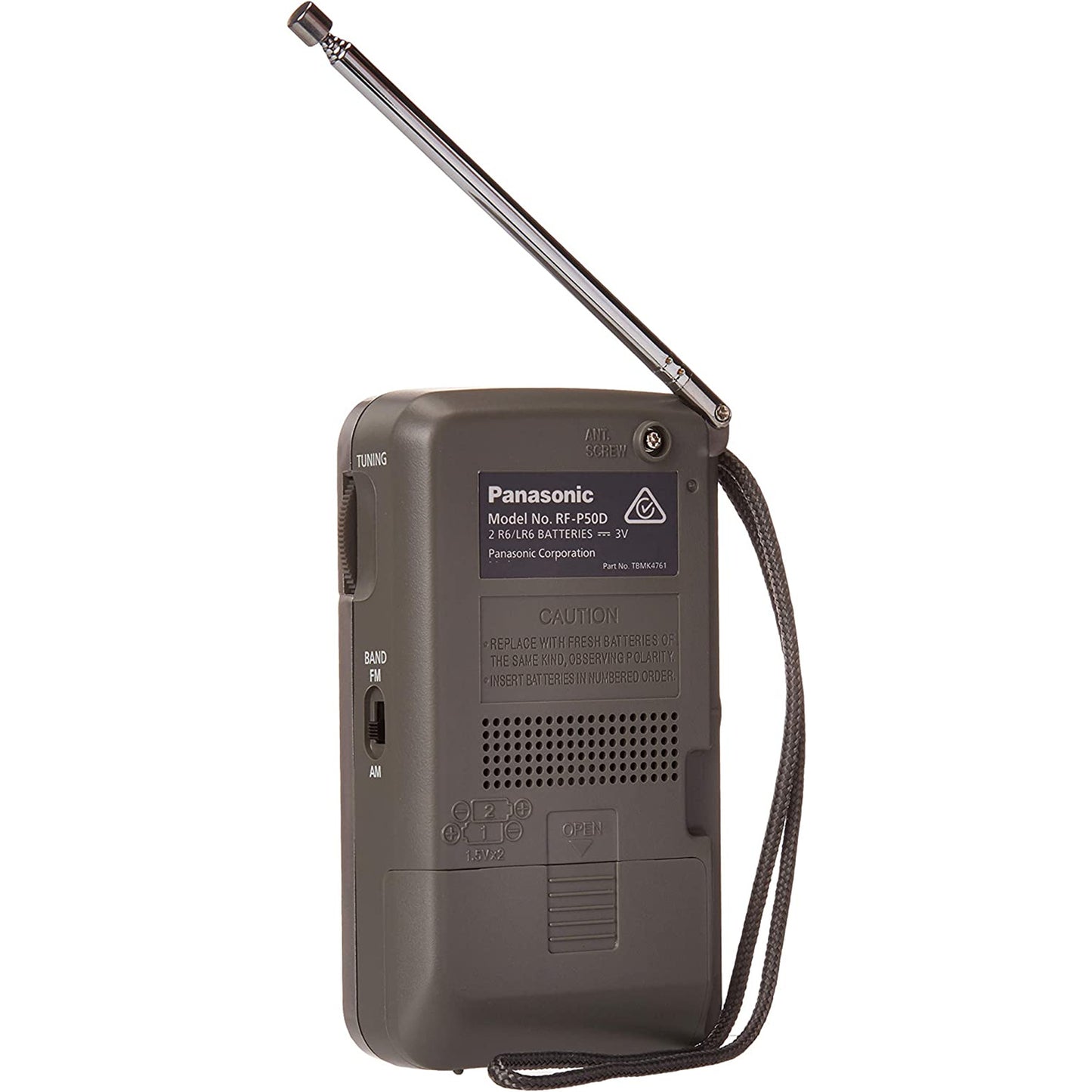 Panasonic RF-P50d Pocket AM/FM Radio Silver RF-P50D