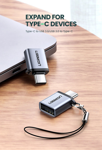 Adaptador OTG de Aluminio UGREEN Tipo-C 3.1 Macho a USB 3.0 A US270