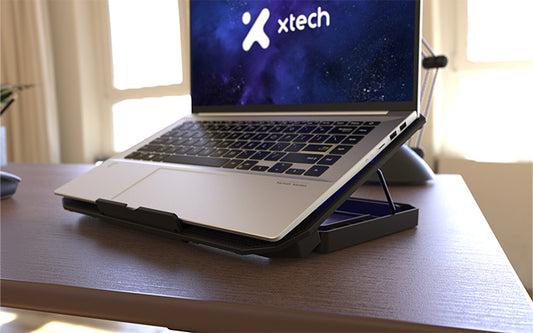Xtech USB powered laptop cooling pad 15.6in Blue led XTA-156