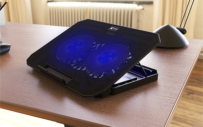 Xtech USB powered laptop cooling pad 15.6in Blue led XTA-156