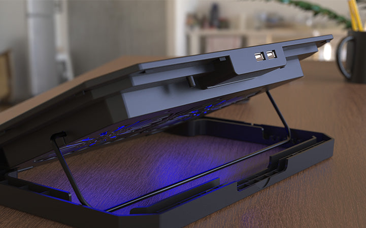 Xtech USB powered laptop cooling pad 15.6in Blue led XTA-156