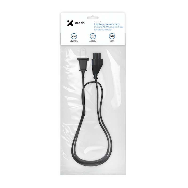 Xtech cable poder 2 pines universal  XTC-110