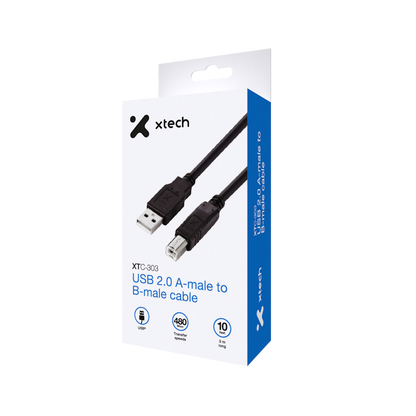 Xtech - USB cable para impresora  3 m XTC-303