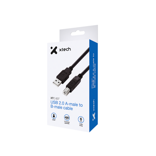 Xtech - USB cable para impresora 1.8 m XTC-307