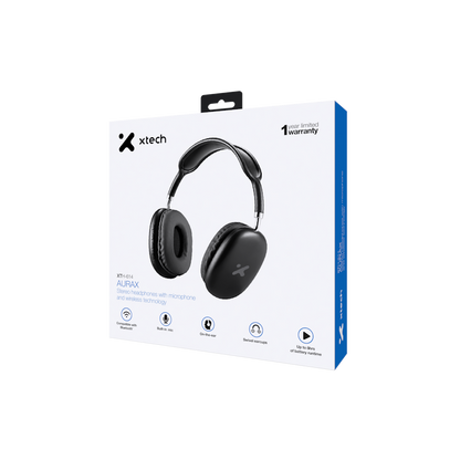Xtech Aurax Headphones wth mic Wireless BT black XTH-614