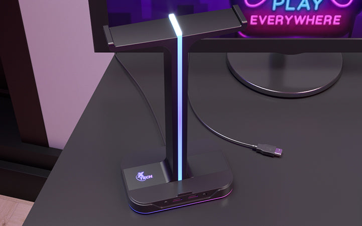 Xtech RGB dual Heaset Stand Yurei with 2 USB ports XTH-690