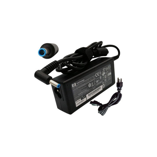 Cargador original Hp 65w punta delgada azul.