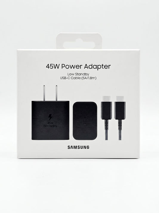 Cargador De Pared Samsung 45W USB-C, Con Cable De 1.8m, Color Negro Original