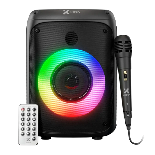 Xtech SonicBloom Portable Wlss Speaker w lights and mic XTS-661