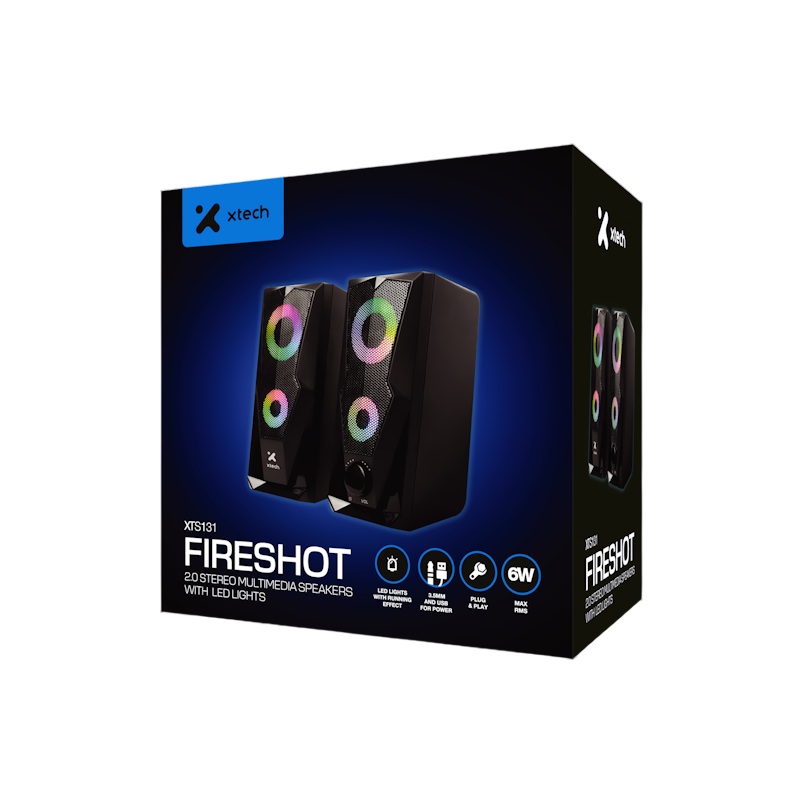 Xtech Fireshot 2.0stereo multimedia spks wLED lights XTS-131