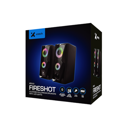 Xtech Fireshot 2.0stereo multimedia spks wLED lights XTS-131
