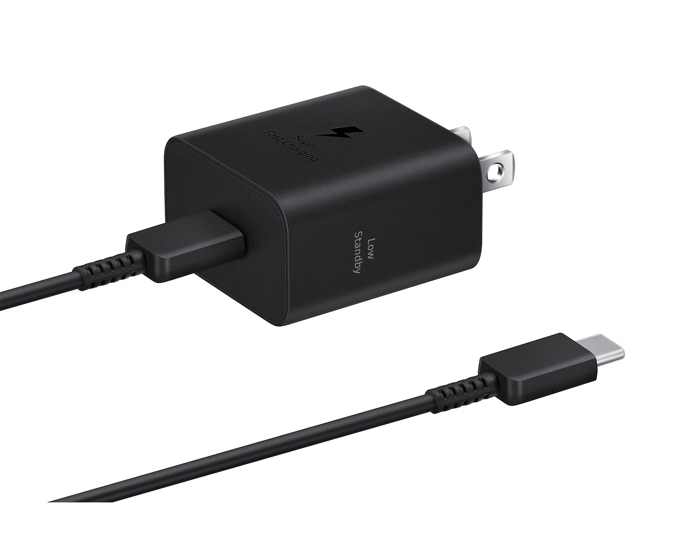 Samsung Cargador  25W  Tipo C con Cable Negro/Blanco