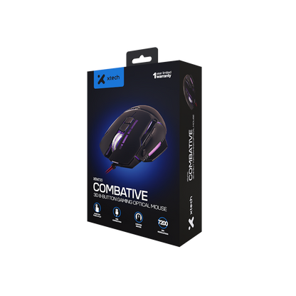 Xtech Mouse Gaming  7200dpi 4 led XTM-720